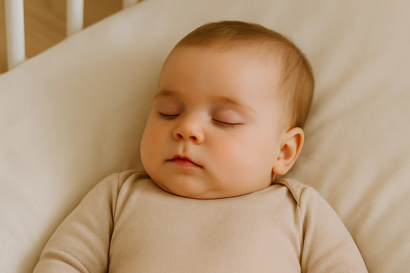 Baby schläft in Federwiege von swing2sleep