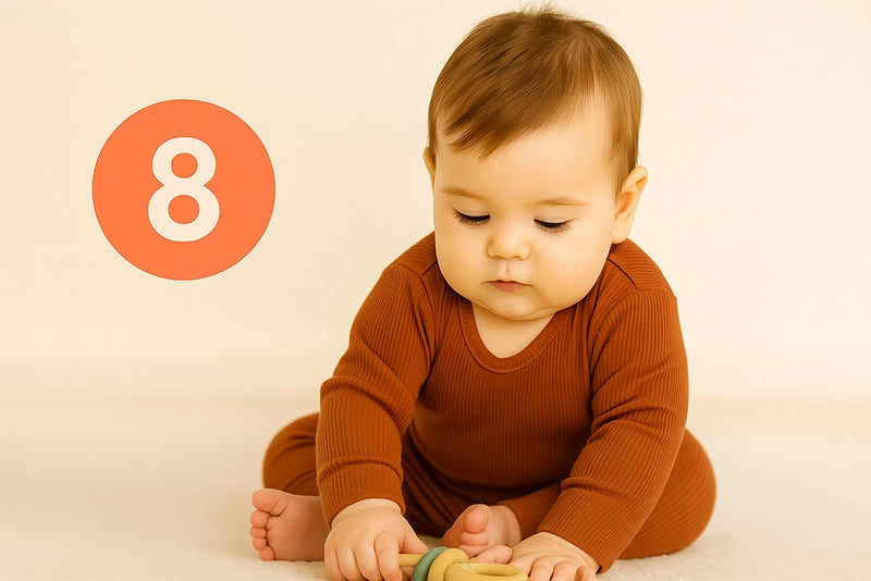 Baby spielt mit Spielzeug in Wachphase
